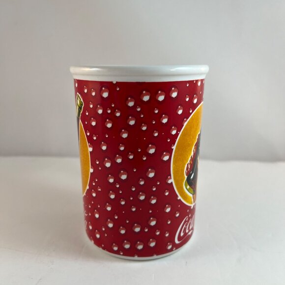 Gibson Coke Mug Coca Cola Cup 14 Oz Hand Holding Bottle Bubbles Coke Time - Picture 3 of 11